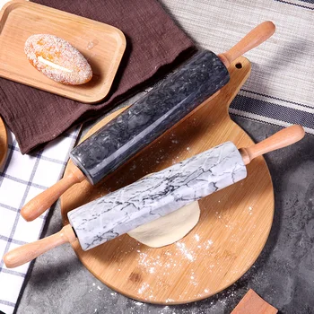 

Cake Cookie Rolling Pin Non-stick Marble Cake Pastry Cooking Rolling Pin Baking Kitchen Hand Tools Kitchen Appliances DD60GMZ