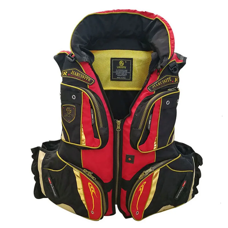 

Men Women Fishing Vest Multi-functional Boating Sailting Safety Life Jacket with Reflective Block Life Whistle Life Vest