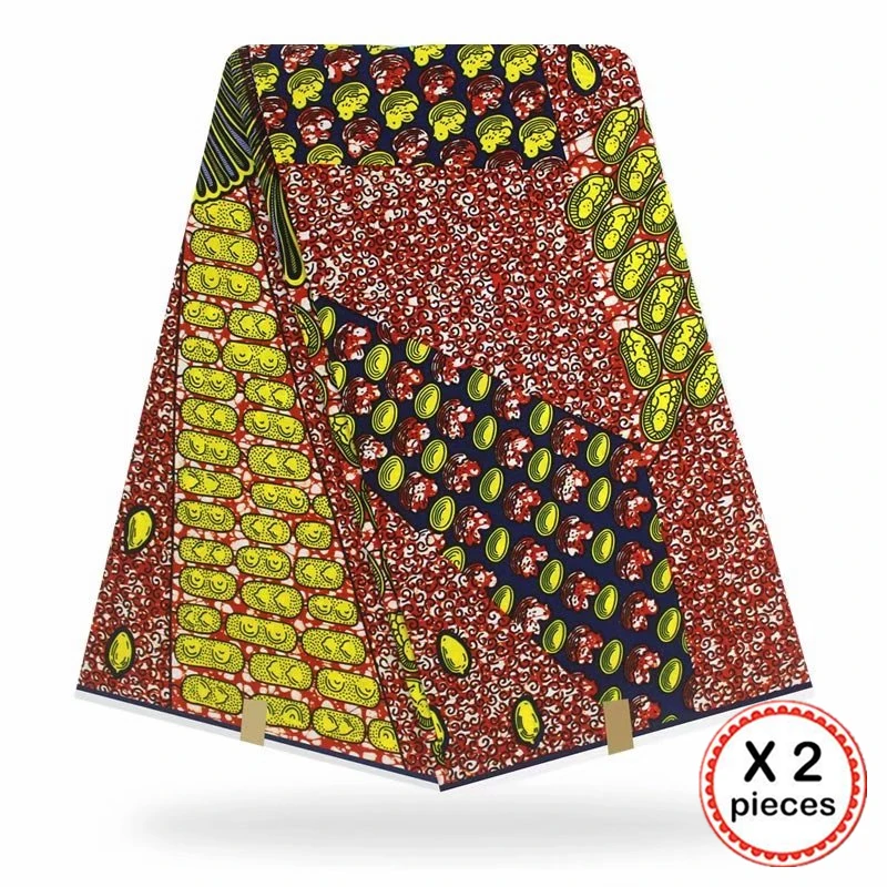 Африканская ткань с восковым принтом, хлопковая ткань для шитья, Анкара, африканская ткань, 12 ярдов, Нигерия, Гана, свадебная одежда, платье 91712