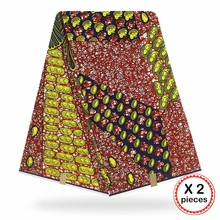 Африканская ткань с восковым принтом, хлопковая ткань для шитья, Анкара, африканская ткань, 12 ярдов, Нигерия, Гана, свадебная одежда, платье 91712