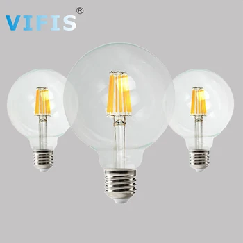 

E27 Retro Edison ​LED Filament Bulb Lamp 110V-220V Light Bulb G80 G95 G125 Glass Bulb Vintage Candle Light 2W 4W 6W 8W
