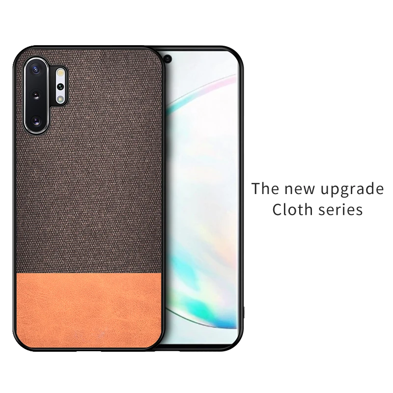 Eqvvol тканевый чехол с узором для Galaxy samsung S8 S9 S10 Plus S7 Edge Note 8 9 10 Pro A50 A70 A20 Брезентовая задняя крышка - Цвет: Splice Brown