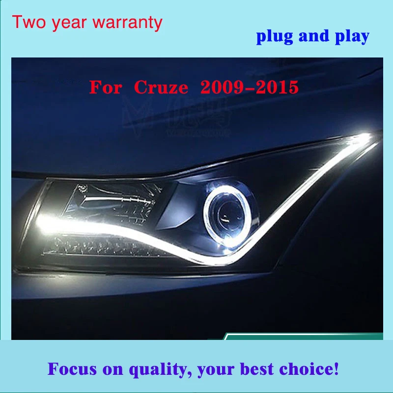 Автомобильный Стайлинг Головной фонарь для Chevrolet Cruze фары 2009- светодиодный фонарь DRL Q5 Bi Xenon объектив Высокий Низкий луч парковка