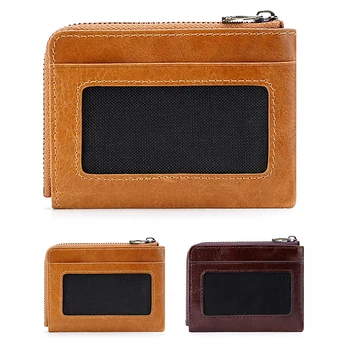 

1PCS Men Coin Pouch Solid Color Card Wallet PU Leather Organizer Clutch Wallet Purse Fashion Durable Wallets Card Holder Cover