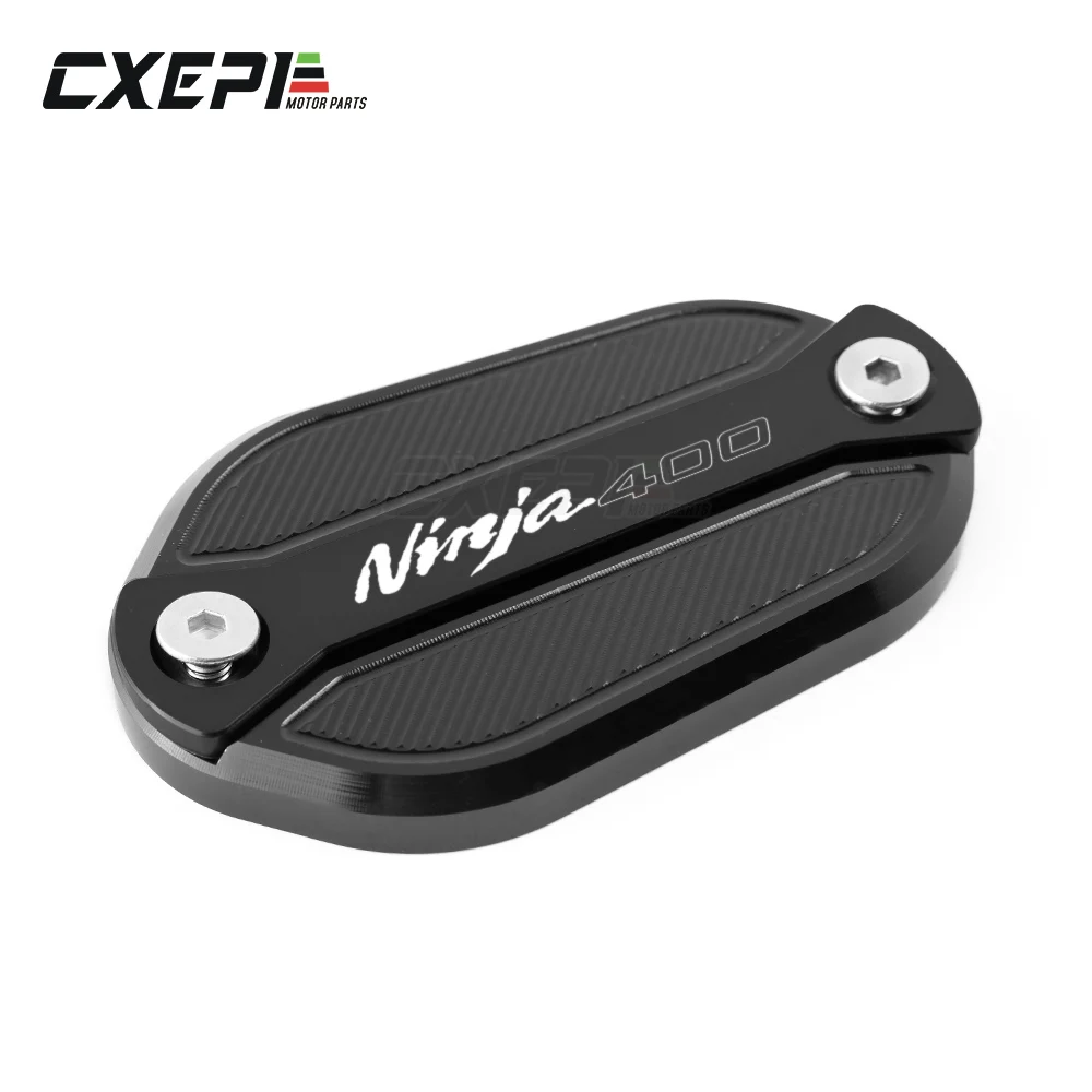 Логотип NINJA 400 подходит для KAWASAKI NINJA 400 NINJA400 Мотоцикл с ЧПУ алюминиевая передняя Тормозная жидкость Крышка Резервуара