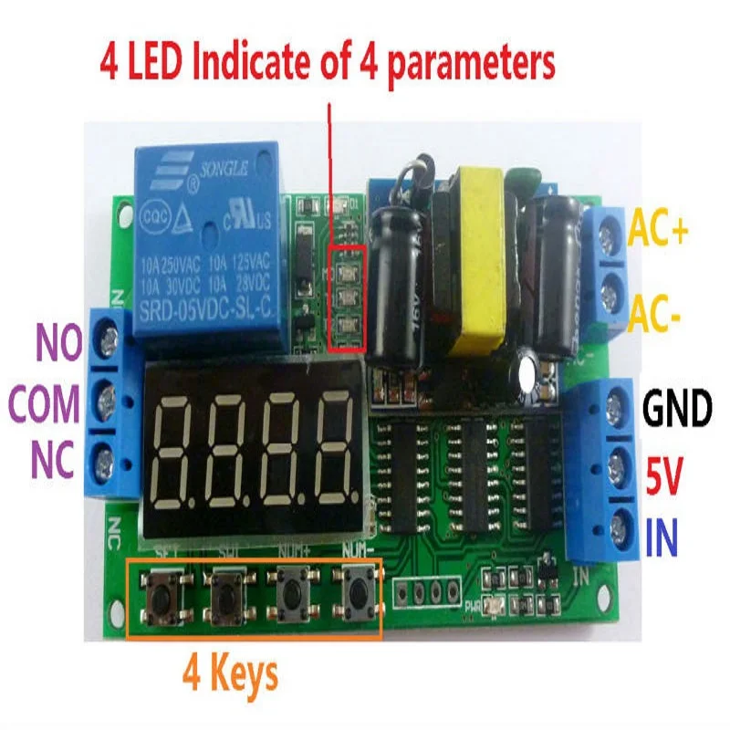 

IO23B01*2 2pcs AC 85V-260V 110V 220V Cycle Time Timer Switch Delay Relay ON OFF for LED Smart Home PLC Light security monitor
