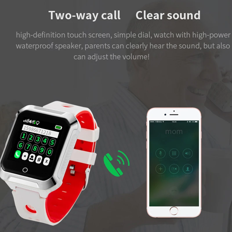  A20S Smart Uhr für alte männer frauen GPS BDS WIFI Ortung smartwatch Herz Rate Monitor Erinnerung Ä