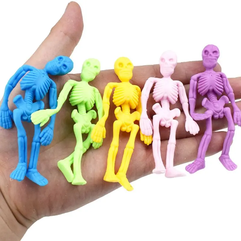 5Pcs Anti Stress Tpr Skeleton Zombie Model Novelty & Gag Decompression Toys FE 