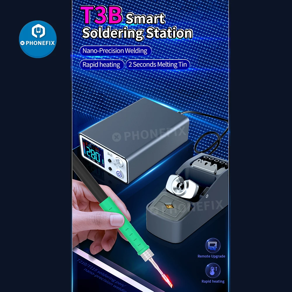 JCID AIXUN T3B Smart Soldering Station with T115 T210 Series Handle Welding Iron Tips Electric SMD BGA Welding Repair Platform