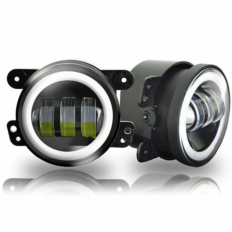  2PCS 7inch 40W LED Headlight + 4inch 30W LED Fog Light Combo Kit for Jeep Wrangler JK 2007-17 - 4000516869703