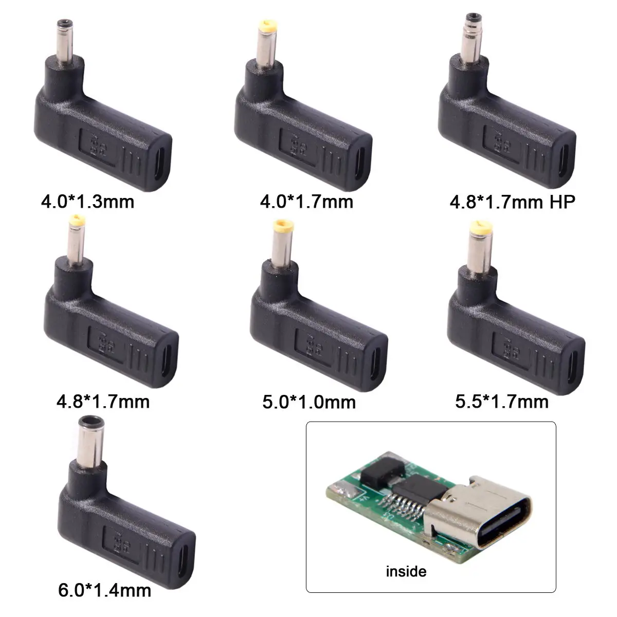 

USB3.1 Type C to DC 20V 2.5*0.7mm Adapter PD Emulator Trigger 90 Degree Angled