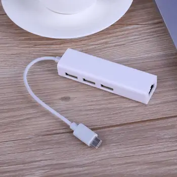 

RJ45 Network Cable Port to USB 3.1 Type-C Converter Adapter with 3 USB Port Computer peripherals and accessories