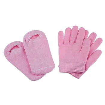 

Beauty SPA Socks and Gloves Moisturizing Gel Therapy Skin Care - Pink
