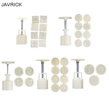 

Plastic Mooncake Mold 50/75/100g Cookie Cutter with Stamps Hand Press Chocolate