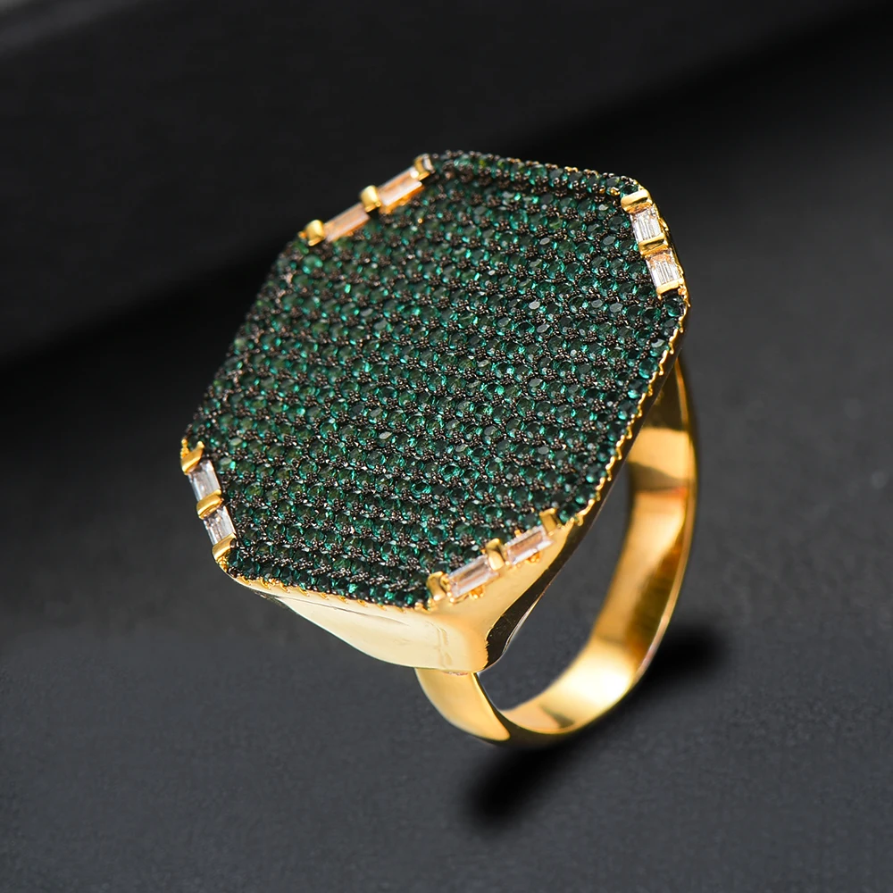 

GODKI Dubai African Big Square Ring for Women Full Cubic Zircon Finger Rings Jewelry Lover Valentine's Day present Gift New Hot