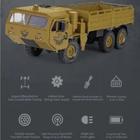 Simulation Military Electric RC Truck Model 1:16 2.4G 6WD 500G Load Driving Remote Control Military Truck 6x6 Off Road Trucks 2