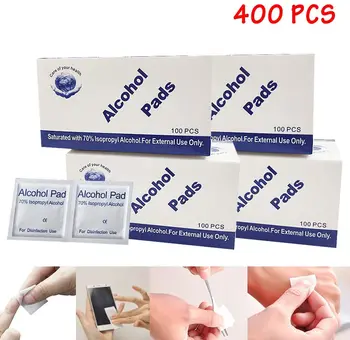 

Alcohol Pads(400 PCS),Alcohol Prep Pads,Disposable Wet Wipes,Individually Wrapped, Professional Level,75% Isopropyl Alcohol