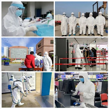 

Reusable Protective Cloth Coveralls Anti bacterial Work Medical Suit Hazmat Suit Anti-Virus Safety Coverall Protective Clothing