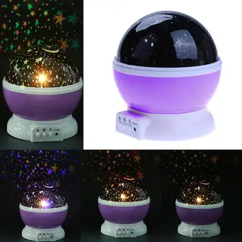 

Rotating Projector Starry Night Lamp Sky Star Children Kids Baby Nursery Sleep Romantic LED USB Projection Lights Xmas Gift