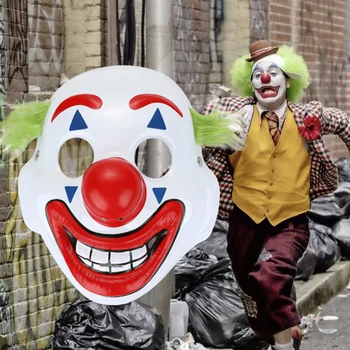 

Halloween Masks Joker Mask Arthur Fleck Cosplay DC Movie Clown Costumes Props Halloween Party Mask