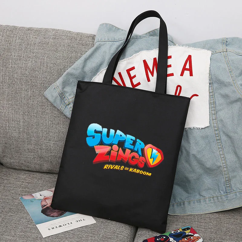 Super Zings Ragazzi Ragazze Shopper Borse Shopping Bag Tote Bag Borsa A Tracolla Borse Di Tela Borsa College Di Grande Capacità