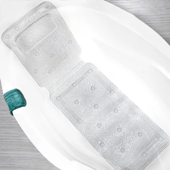 

PVC Full Body Spa Bath Pillow Non-Slip Bathtub Mat Luxury Cushion Supports Your Head Neck Bathroom Accessories