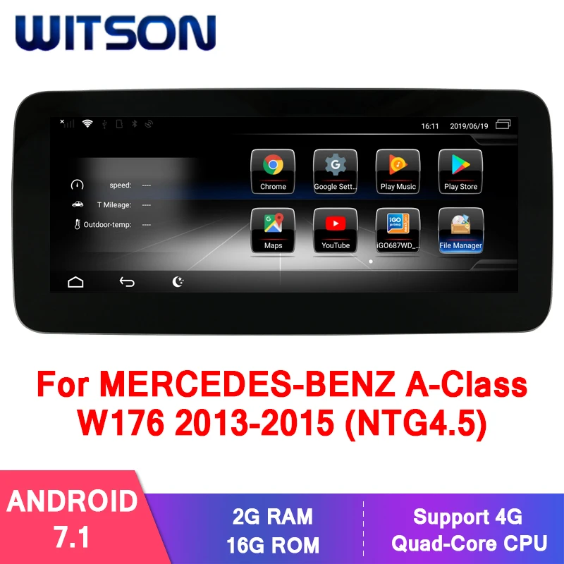 

WITSON Android 9.0 10.25'' big screen Android 7.1 CAR MULTIMEDIA for BENZ A-Class W176 A160 A180 A200 A200 A250 A260 A45 NTG4.5