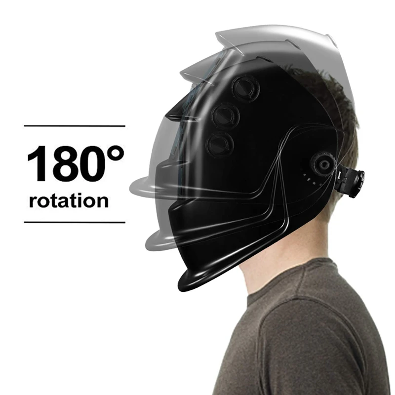 Solar Auto Darkening Electric Welding Helmet/Mask Adjustable Wide Shade Range 4/9-13 MIG ARC Welder for Plasma Cutter Machine