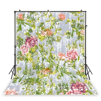 

HUAYI oil painting backdrop fresh flowers camer picture wedding photography background art fabric background XT-6970