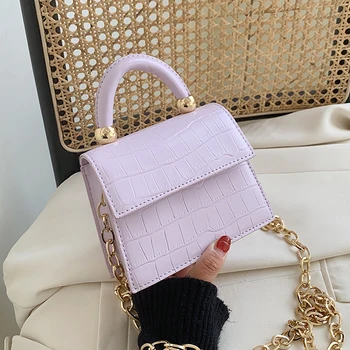 

Stone patent mini Crossbody Bags For Women 2020 Small Handbag Small Bag PU Leather Hand Bag Ladies Designer Evening Bags