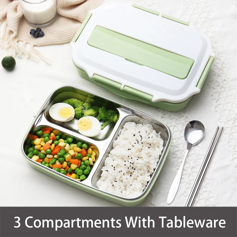 Comprar Fiambrera térmica con aislamiento de gran capacidad, contenedor  térmico de acero inoxidable para alimentos, caja Bento de Picnic para  adultos, fiambrera portátil