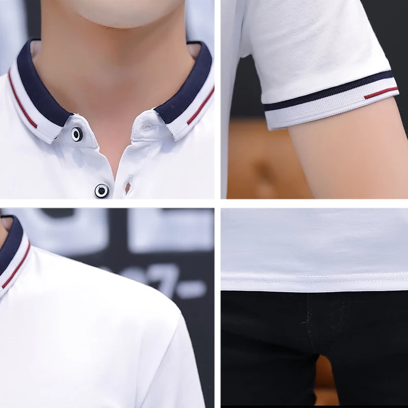 BROWON 2021 letnia casualowa koszulka polo męska z krótkim rękawem skręcić w dół kołnierz slim fit kolor jednolity koszulka polo dla mężczyzn plus rozmiar 5 BROWON 2021 letnia casualowa koszulka polo męska z krótkim rękawem skręcić w dół kołnierz slim fit kolor jednolity koszulka polo dla mężczyzn plus rozmiar 5