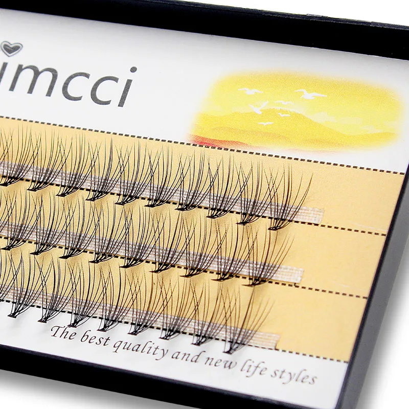 Kimcci накладные ресницы 60 пряди/коробки натуральные длинные Индивидуальные