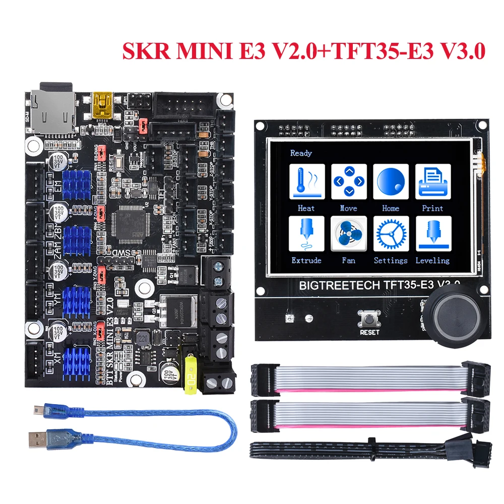 Плата управления BIGTREETECH SKR Mini E3 V2.0 драйвер TMC2209 + TFT35 V3.0 сенсорный экран для Ender 3 Pro/5