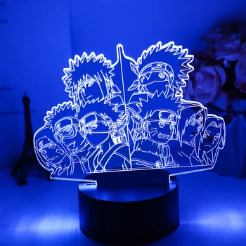 

Led Night Light Japanese Anime Naruto Team 7 Obito Uchiha Kakashi Hatake Rin Nohara Sasuke Sakura Haruno Table 3d Lamp Bedroom