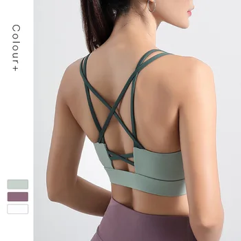 

OVESPORT 2019 Women's Fashion Casual Bra Ladies Shockproof Gathered Shaping Vest Fitness Sexy Push Up Outdoor Breathable Bra