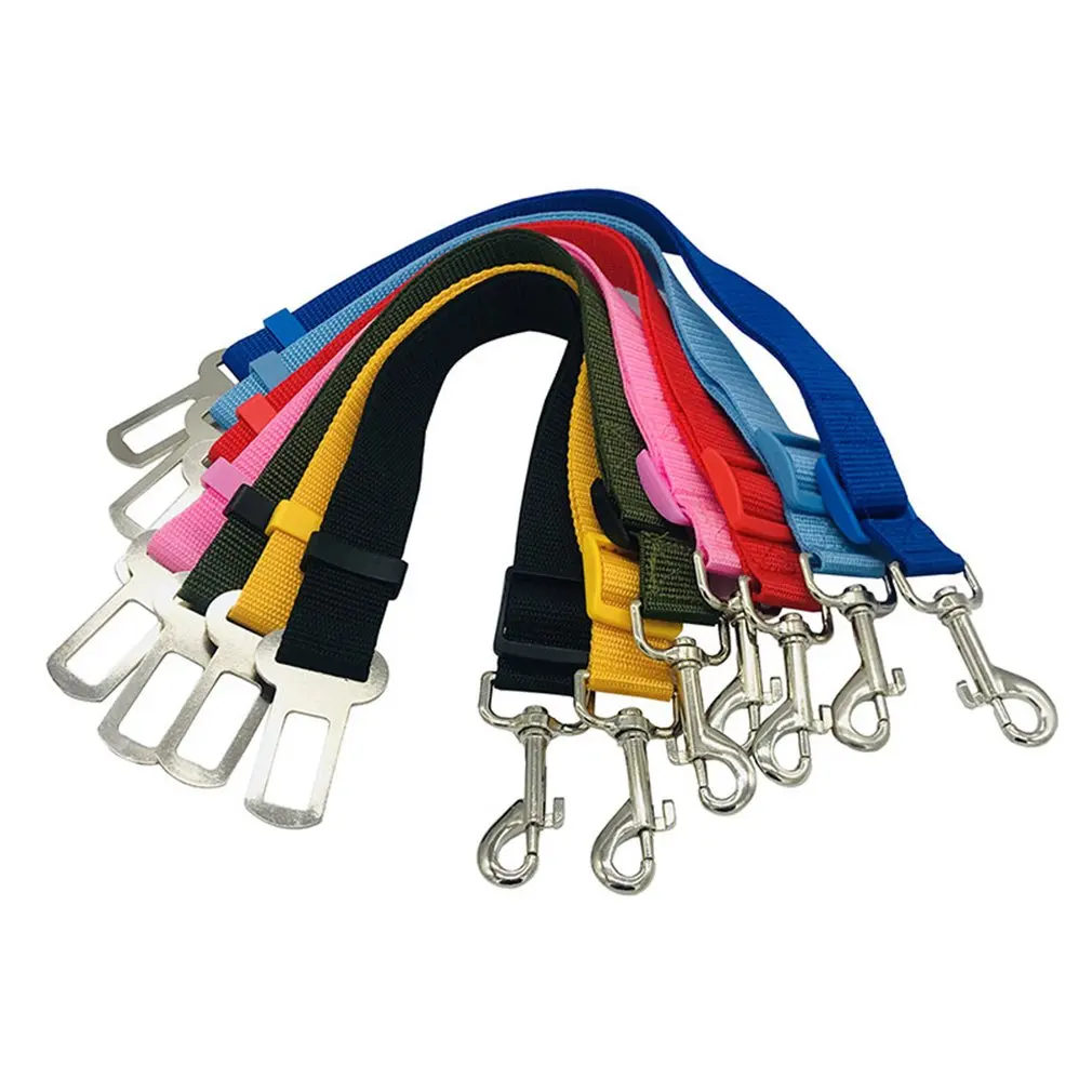 Seatbelt Harness Leash Clip Pet Dog Car Belt Security Keep Dog Safe When Drives Nylon Dog Traction Rope Seat Belt