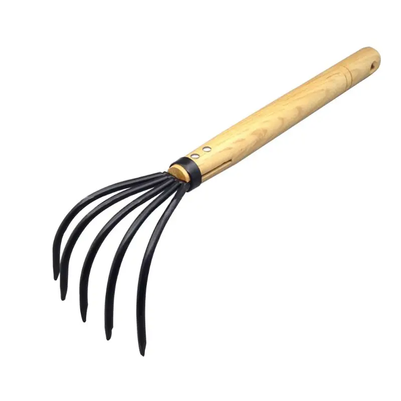 

Garden Leaf Collection Five-tooth Rake Comb Weeder Cultivator Hand Tool Carbon