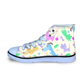 

Aulaygo Autumn Girl Student Children Shoes Boys White Girl Sneakers Cute Cat Dog Pattern Embroidery Sneakers Kids Casual Flat