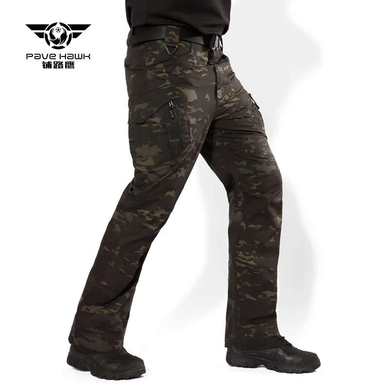 

5XL Large Size Men's Plaid Combat Tactical Pants Spring Outdoor Hiking Army Training Fighting Camouflage Cargo Long Trousers