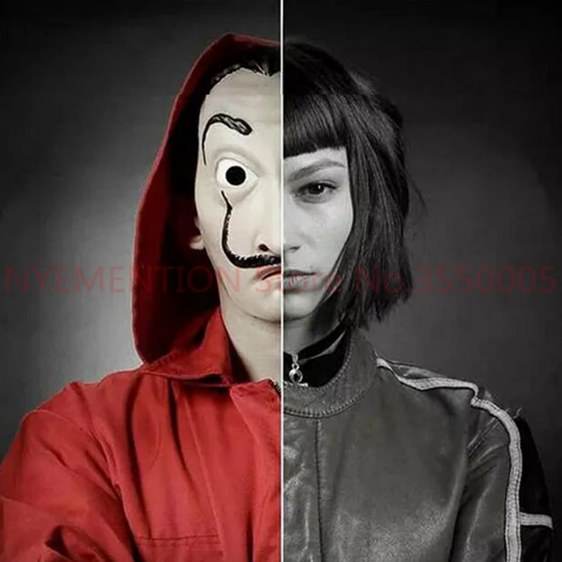 Salvador Dali маски для лица La Casa De Papel маска для косплея из латекса для взрослых реалистичные пластиковые маски для вечеринки 200 шт./лот