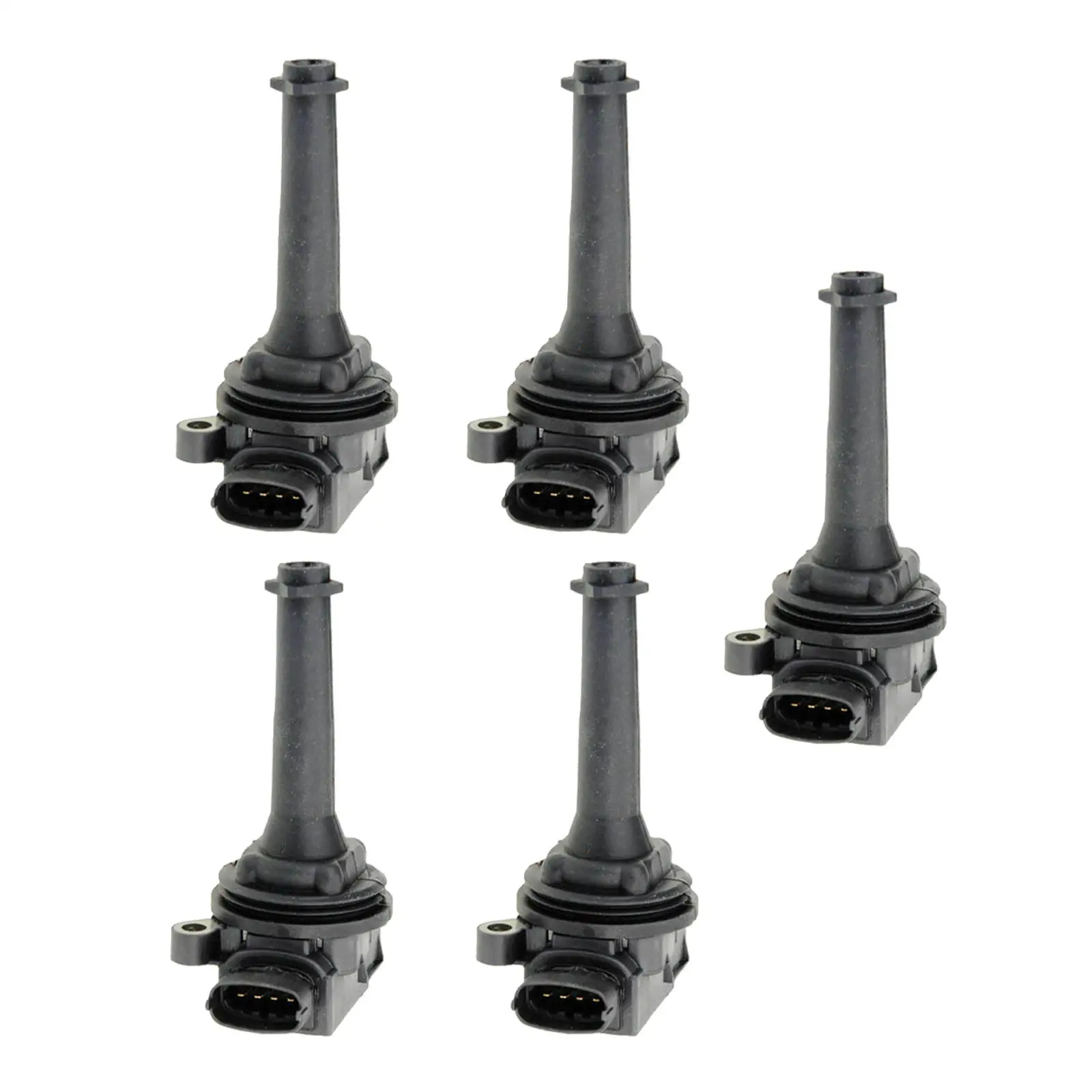 5-Pack Ignition Coils Premium Black Replacement for Volvo C70 S70 XC70 XC90 9125601 Auto Parts 30713416 Car Supplies | Автомобили и