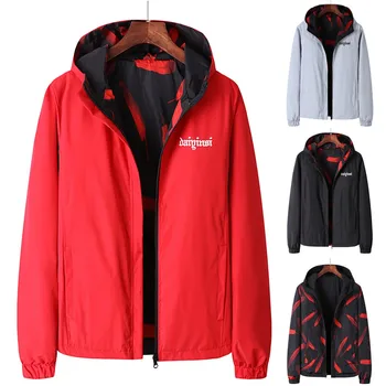 

Men's Casual Print Double-sided Wear Jacket Coat M-4XL Plus Size chaqueta hombre jaqueta masculino erkek mont veste homme