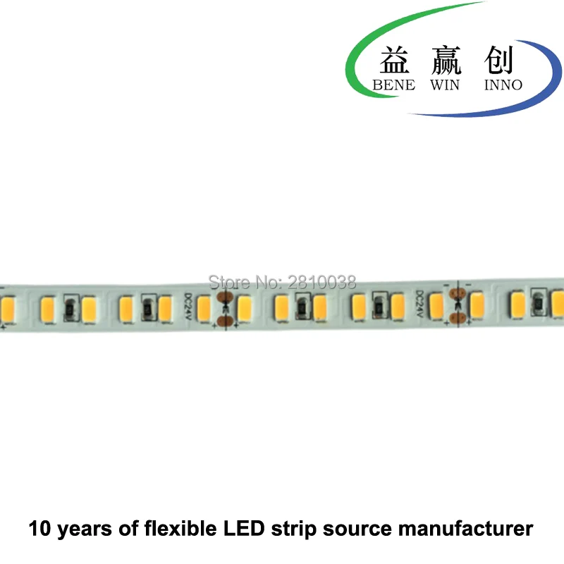 100M/Lot None waterproof 120leds/M flexible led strips DC24V 10mm wide 5630 led strip CRI 90+ 24W/M led light strip led ribbon