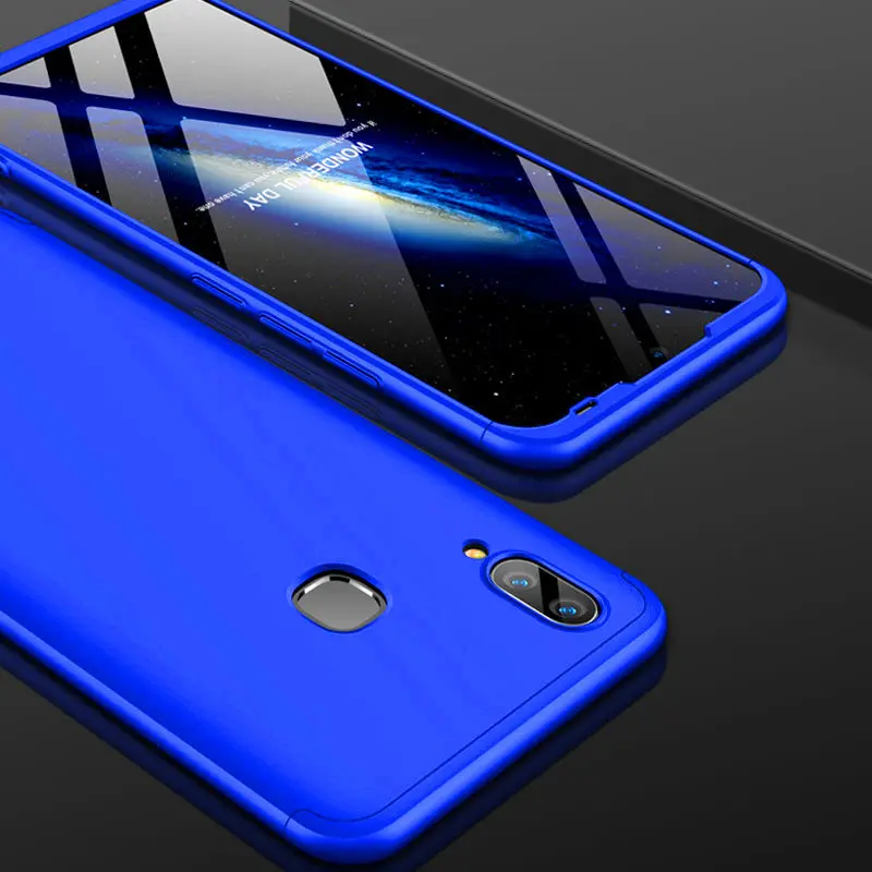 Vivo Y91 Y93 Y95 360 чехол 360 градусов полный чехол матовый чехол для Vivo Y 91 93 95 VivoY95 VivoY93 противоударный чехол со стеклянной пленкой
