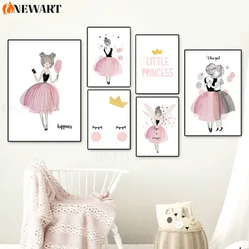 

Life Is Magic Wall Picture Baby Nursery Decoration Kids Bedroom Decorative Art Cartoon Poster for Girl Canvas Painting