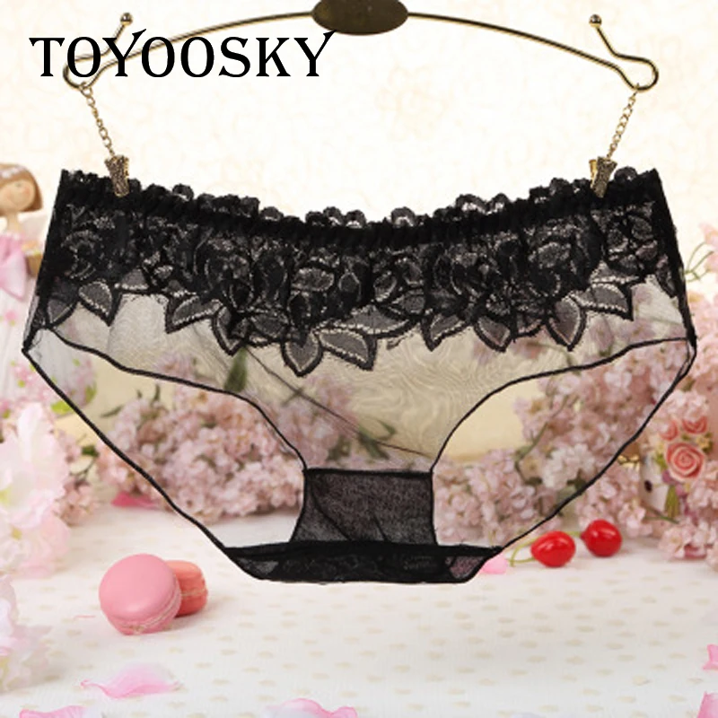 

2019 New Arrival Women Sexy Lace Solid Lingerie Transparent Ruffles Floral Underwear Low Rise Embroidery High Quality Nightwear