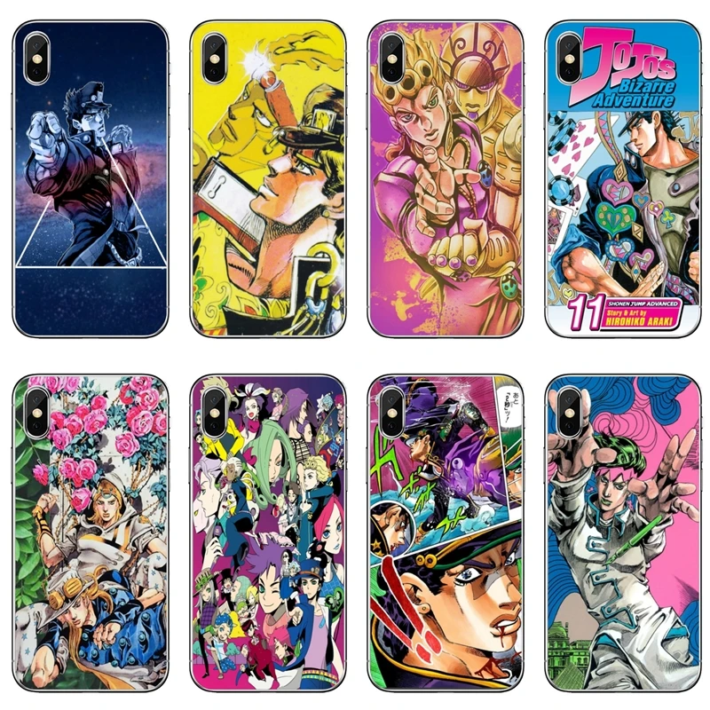 JoJo Adventure для iPhone 11 pro XR X XS Max 8 7 6s plus SE 5s 5c iPod Touch 5 6 прозрачный чехол|Бамперы| |