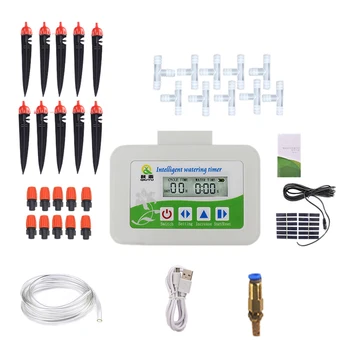 

LCD Solar Intelligent Automatic Watering Timer Irrigation Controller for Plant Flower Waterproof Garden Irrigation Accessory