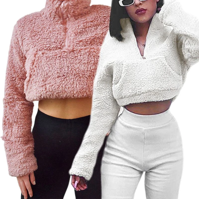 crop top quarter zip